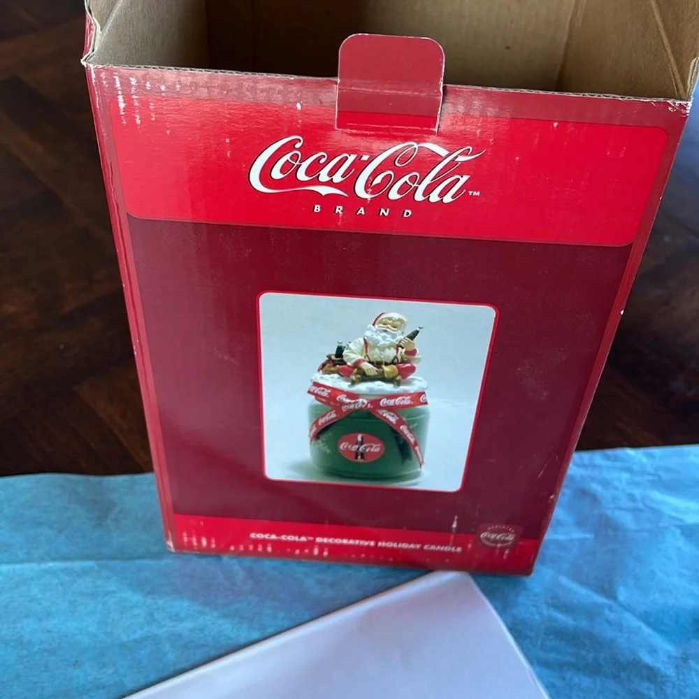 2003 Coca-Cola Santa Claus Christmas Decorative Holiday Candle VTG